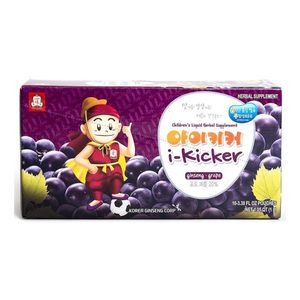 I-kicker Children's Liquid Herbal Supplement (Ginseng Grape) 3.38oz(100ml) 10 Pouches