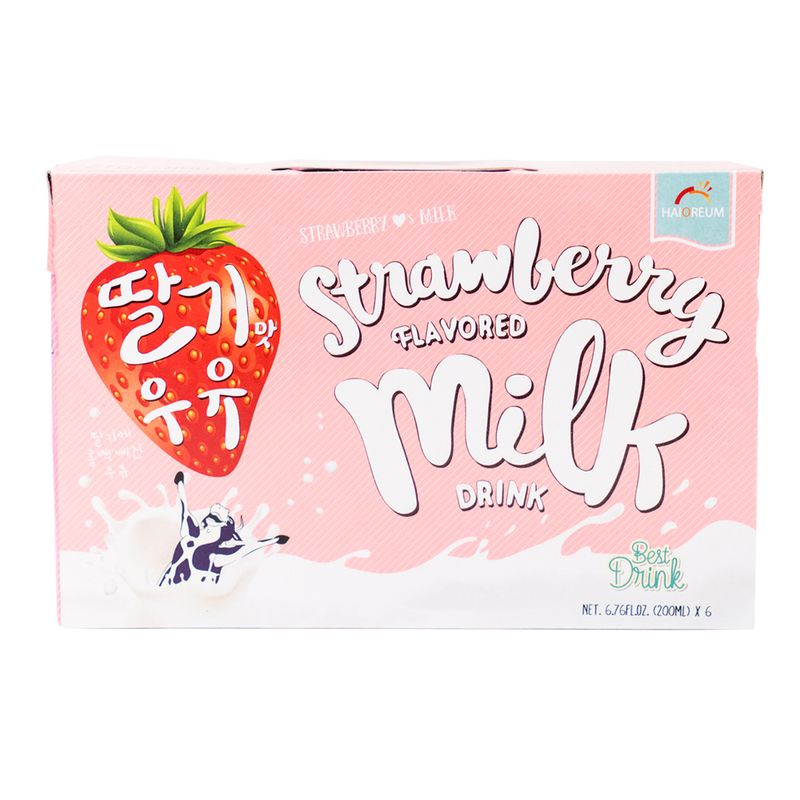 Haioreum-Strawberry-Flavored-Milk-Drink-6.76-Fl.oz-200ml--6-Packs-12