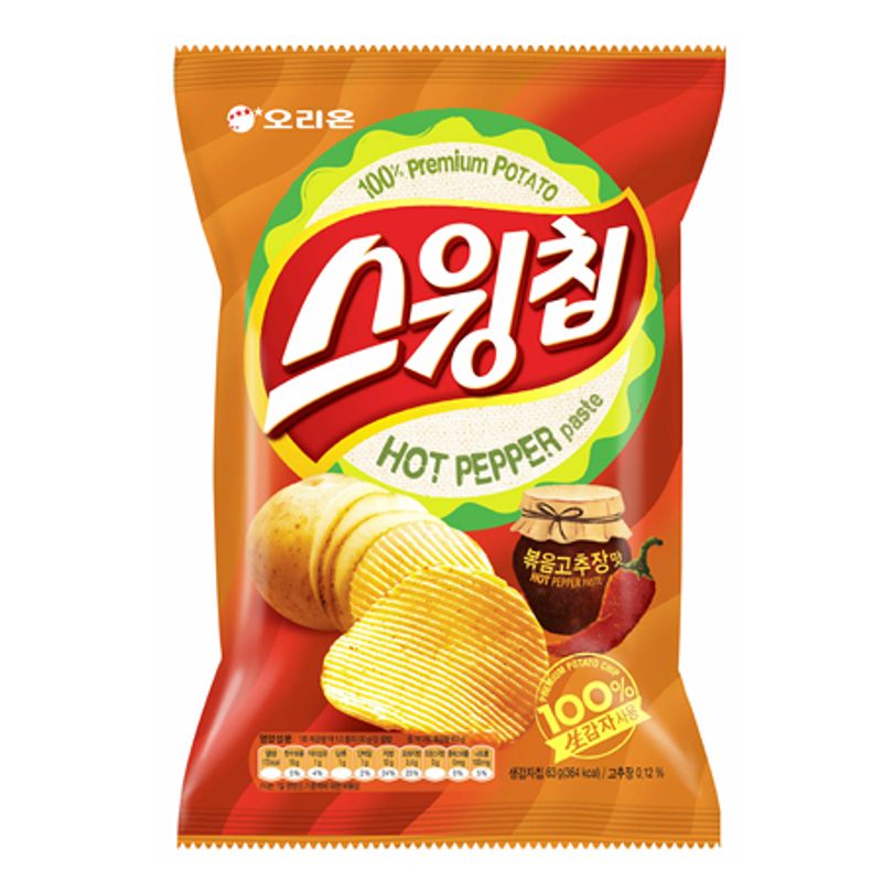 Swing Chip Hot Pepper Paste Flavor 4.37oz(124g) - H Mart Swing Chip Hot Pepper Paste Flavor 4.37oz(124g) - H Mart