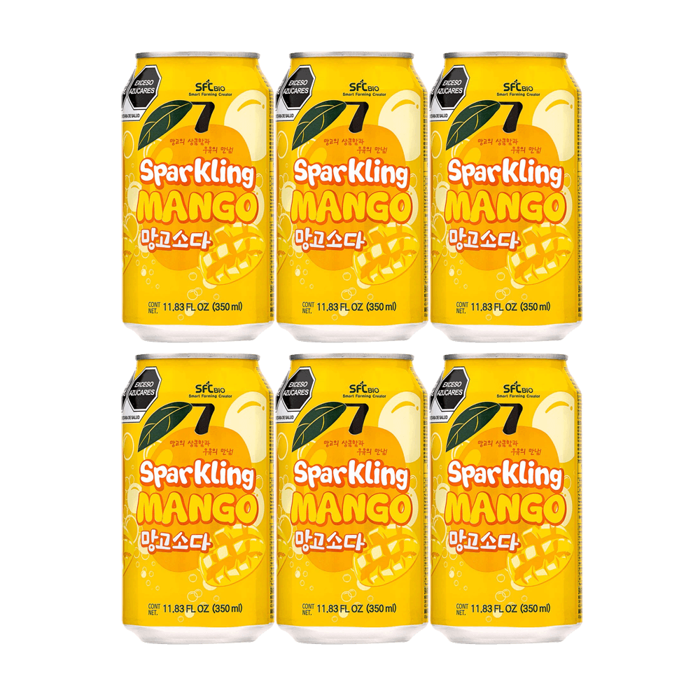 Mango Soda 12.35 Fl.oz(350ml) 6 Bottles - H Mart