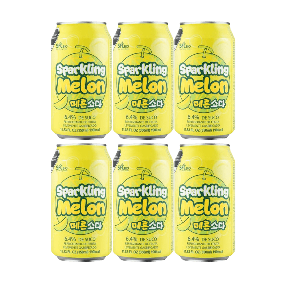 Melon Soda 12.35 Fl.oz(350ml) 6 Bottles - H Mart