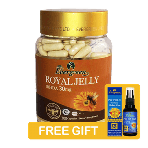 Royal Jelly 10HDA 30mg 300 Caps + Propolis Oral Spray