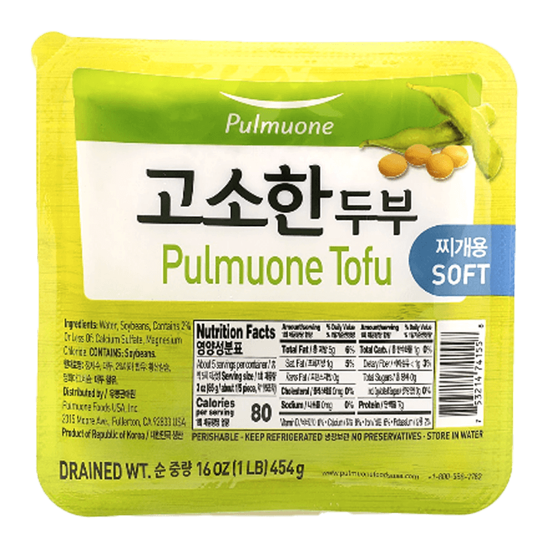 Pulmuone	Tofu-Soft--16oz-454g-	풀무원	고소한-콩두부-찌개용--16oz-454g-