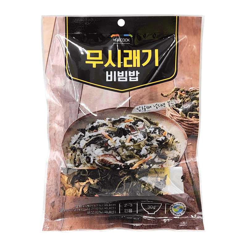 Barocook	Bibim-Dried-Vege-Radish-Leaves---1.05oz-30g-	바로쿡	비빔밥용-무시래기-1.05oz-30g-
