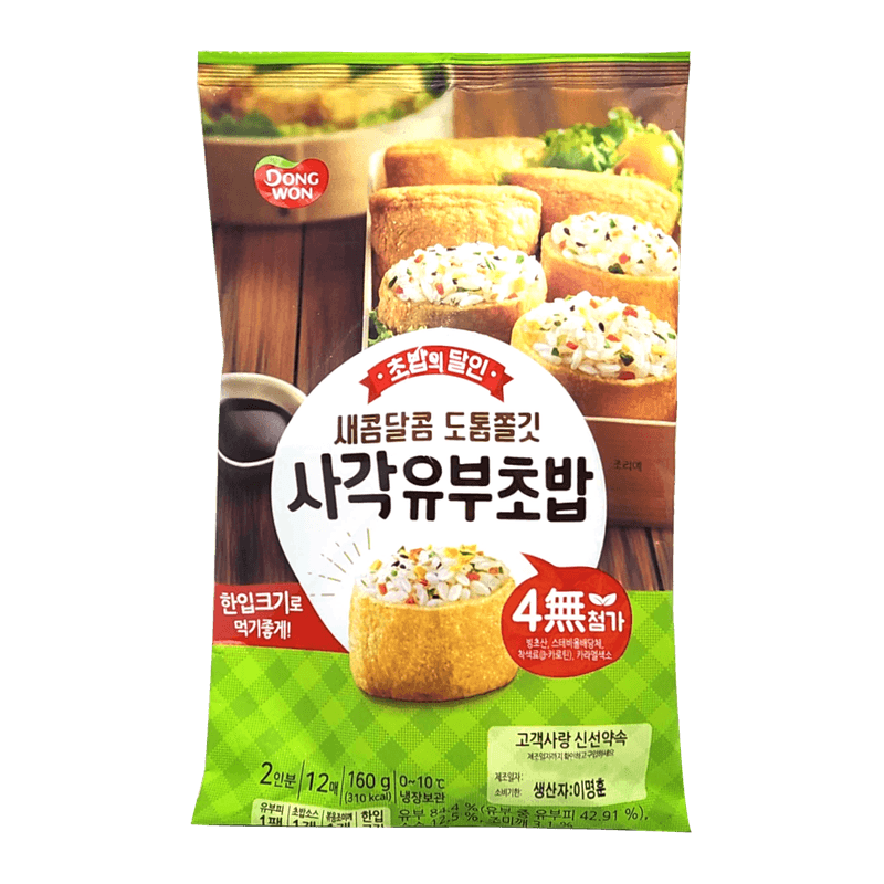 Dongwon	Seasoned-Fried-Bean-Curd-Square-5.64-OZ--160-G-	동원	초밥의-달인-네모초밥-유부-오리지널-5.64-OZ--160-G-