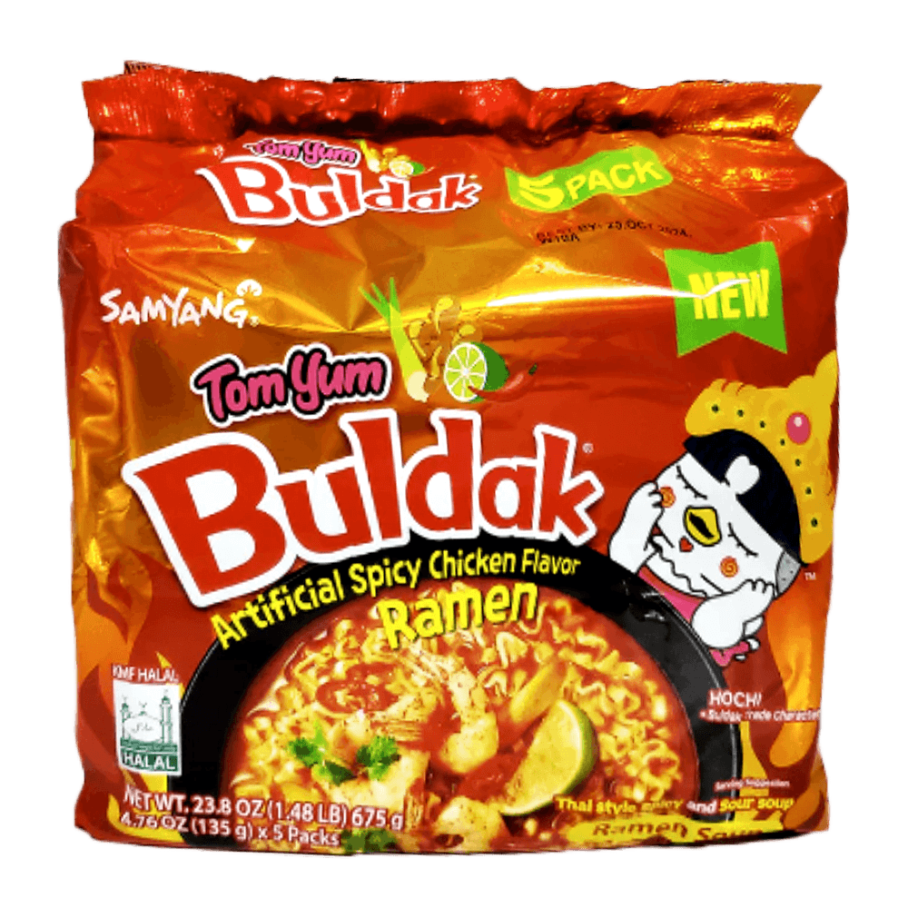 Tomyum Buldak Artificial Spicy Chicken Flavor Ramen Multi 4.76oz(135g)x5pack