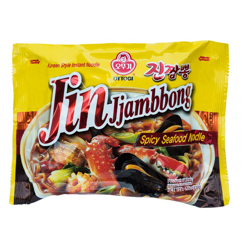 JAYJUN ムンビンパッケージ Jin Jjambbong Spicy Seafood Noodle 4.58oz(130g) 4 Packs - H Mart