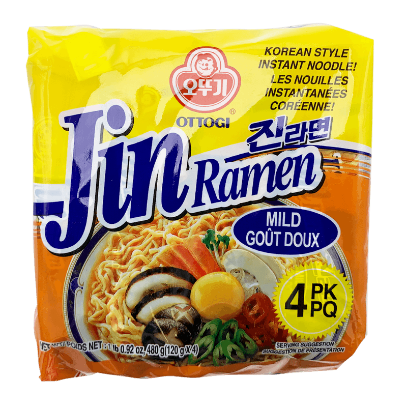 Jin Ramen Mild Flavor 4.23oz(120g) 4 Packs - H Mart