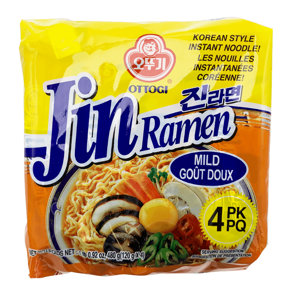Jin Ramen Mild Flavor 4.23oz(120g) 4 Packs H Mart