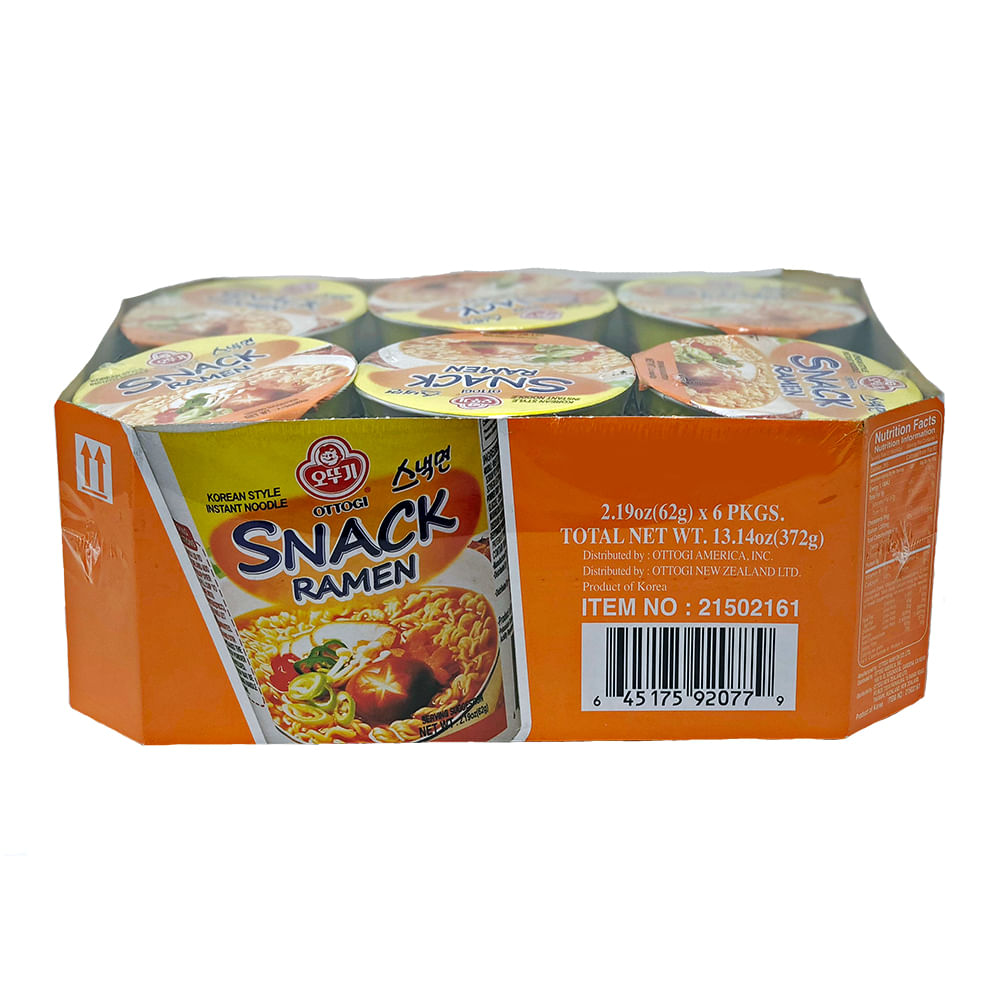 Snack Ramen Cup 2.19oz(62g) 6 Cups - H Mart