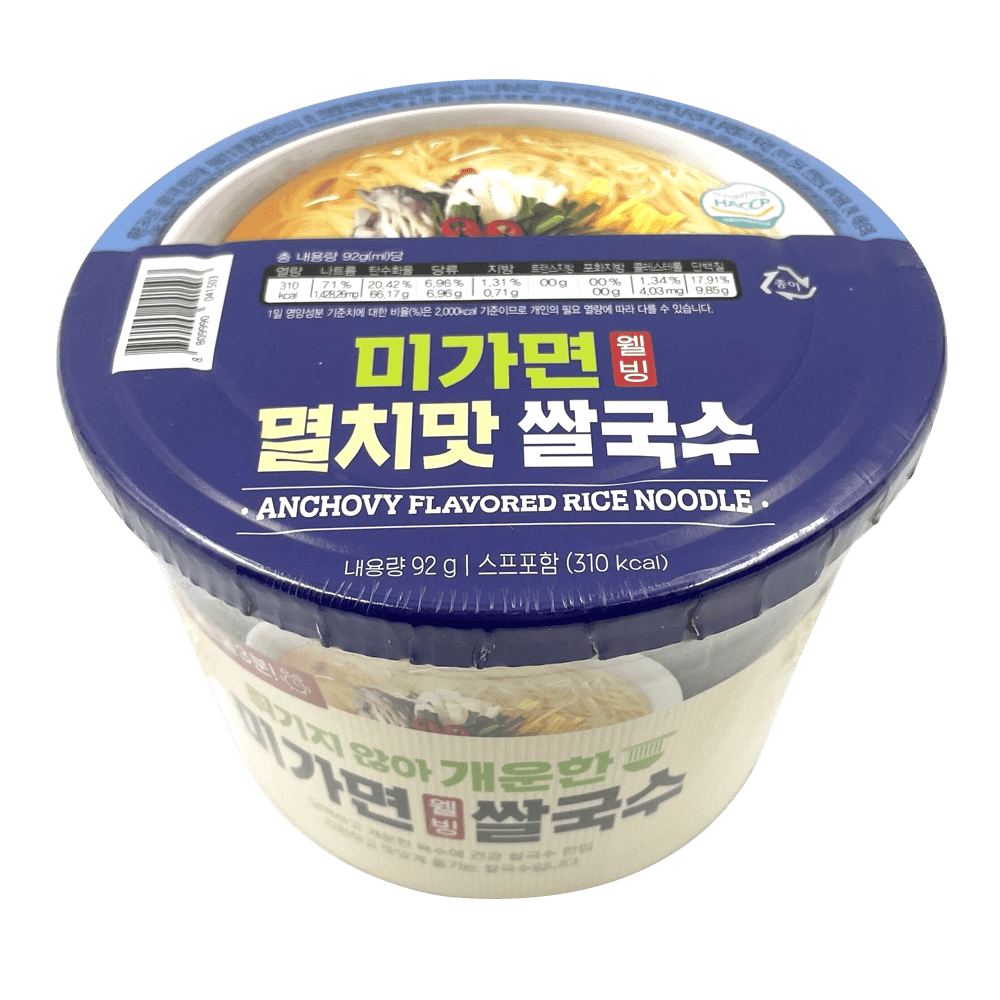 Anchovy Rice Cup Noodle 3.24oz(92g) 5 Pack - H Mart