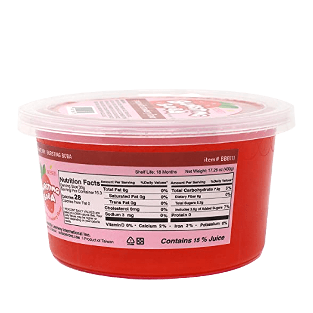 Bossen Bursting Boba Pure (Strawberry) 17.28oz/24