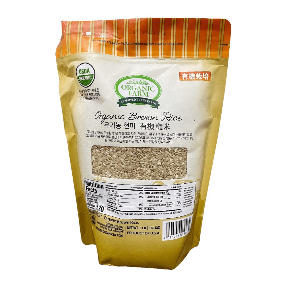 Organic Brown Rice 3lb(1.36kg) - H Mart