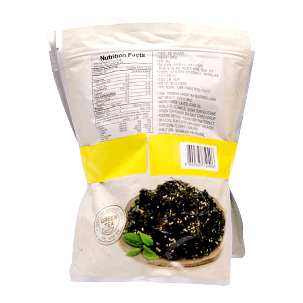 Green Tea Seasoned Laver 2.1oz(60g) 1+1 Pack H Mart