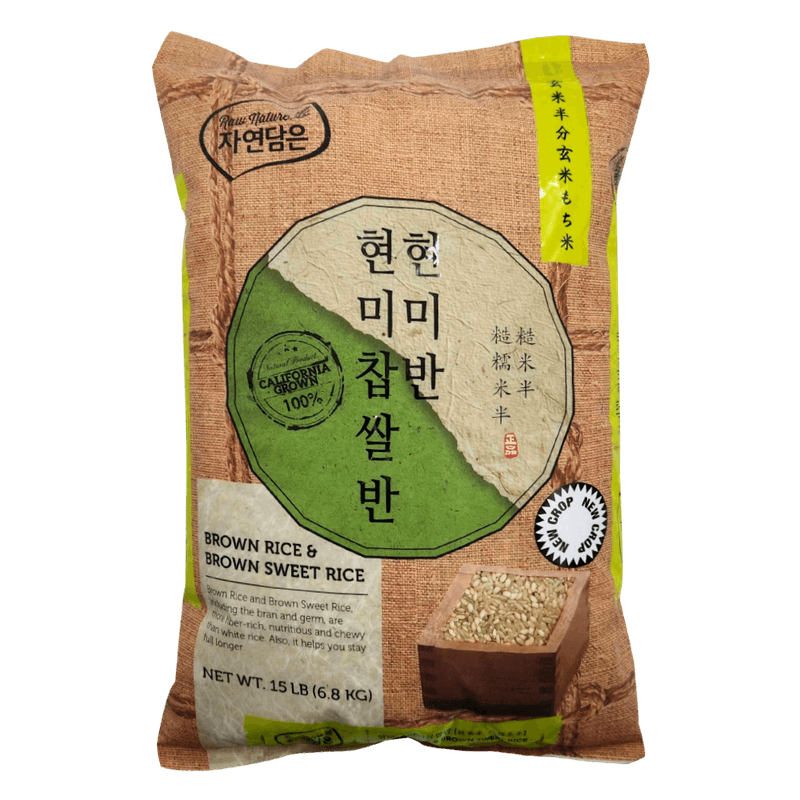 NATURE-S-50-50-BLEND-BROWN---BROWN-SWEET-RICE-15LB-자연담은-현미반-현미찹쌀반-15LB