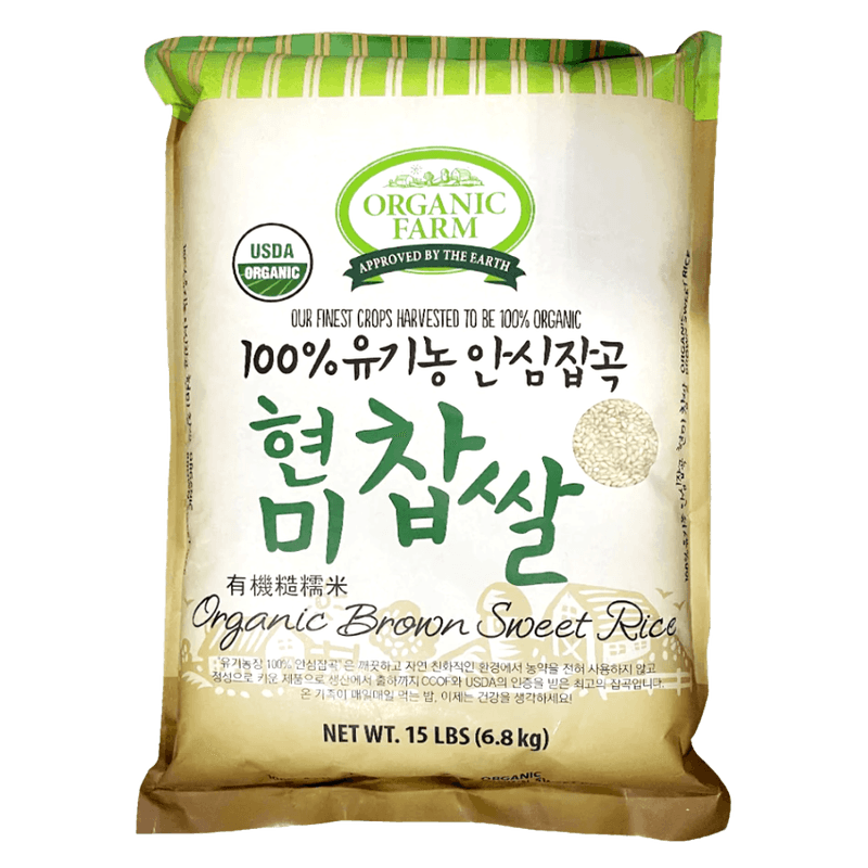 OGF-ORGANIC-BROWN-SWEET-RICE-15LB-유기농장-유기농-현미찹쌀-15LB