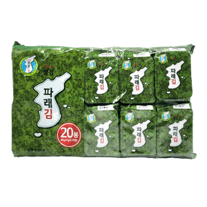 Seasoned Sliced Green Laver(GIM) 20pk 2.82oz (80g)