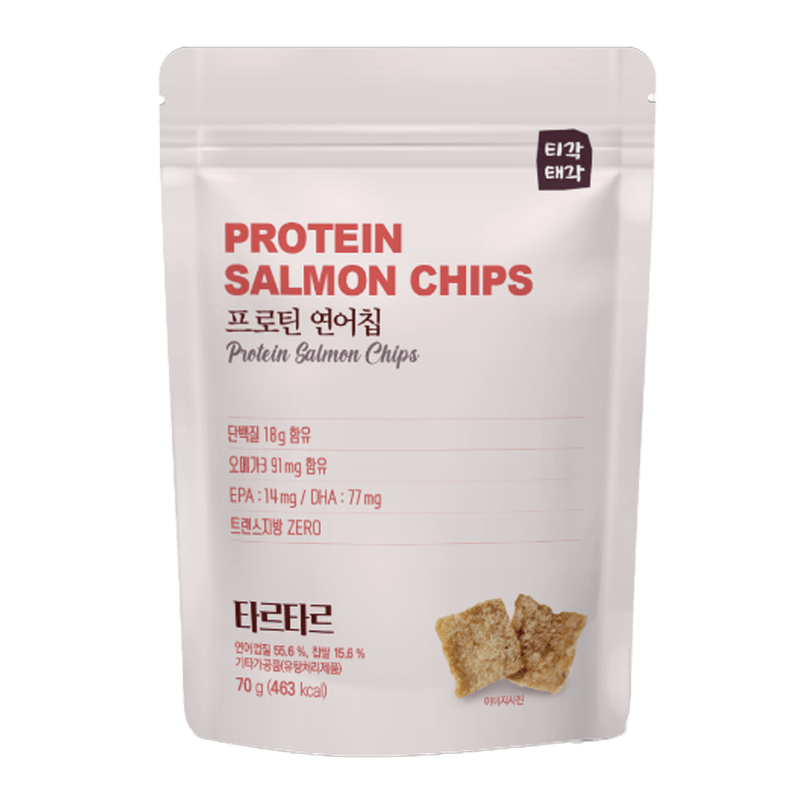GW PROTEIN SALMON CHIP TARTAR FLAVOR 2.47OZ(70G)/12 프로틴 연어칩 타르타르맛