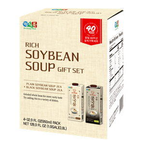 [H Mart Only]Rich Soybean Soup Set(Plain Soybean X 2EA + Black Soybean X 2EA) NET 128.0 FL OZ(3.8L)