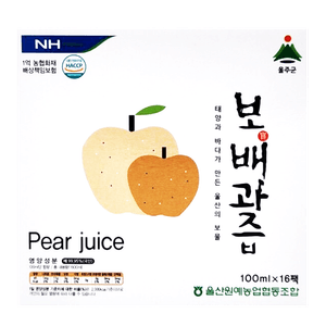 Bobae Korean Pear Juice 3.38FL OZ(100mL) X 16 Pack