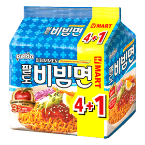 Bibim Men Spicy Cold Noodles 4.58oz(130g) 5 Pack