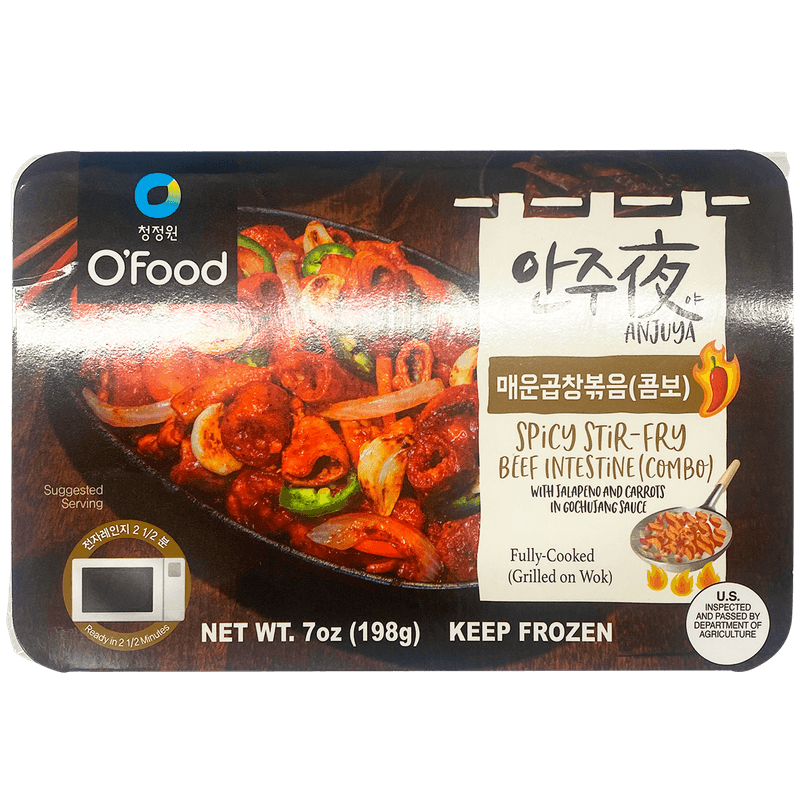 CJO-OFOOD-SPICY-STIR-FRY-BEEF-INTESTINE-COMBO-7OZ-12-청정원-안주야-매운곱창볶음-콤보