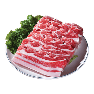 Sliced Single Pork Belly, Frozen 3lb(1.36kg)_SPECIAL