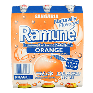 Ramune Orange Flavor 6.76oz 6 Pack