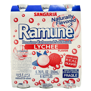 Ramune Lychee Flavor 6.76floz 6 Pack