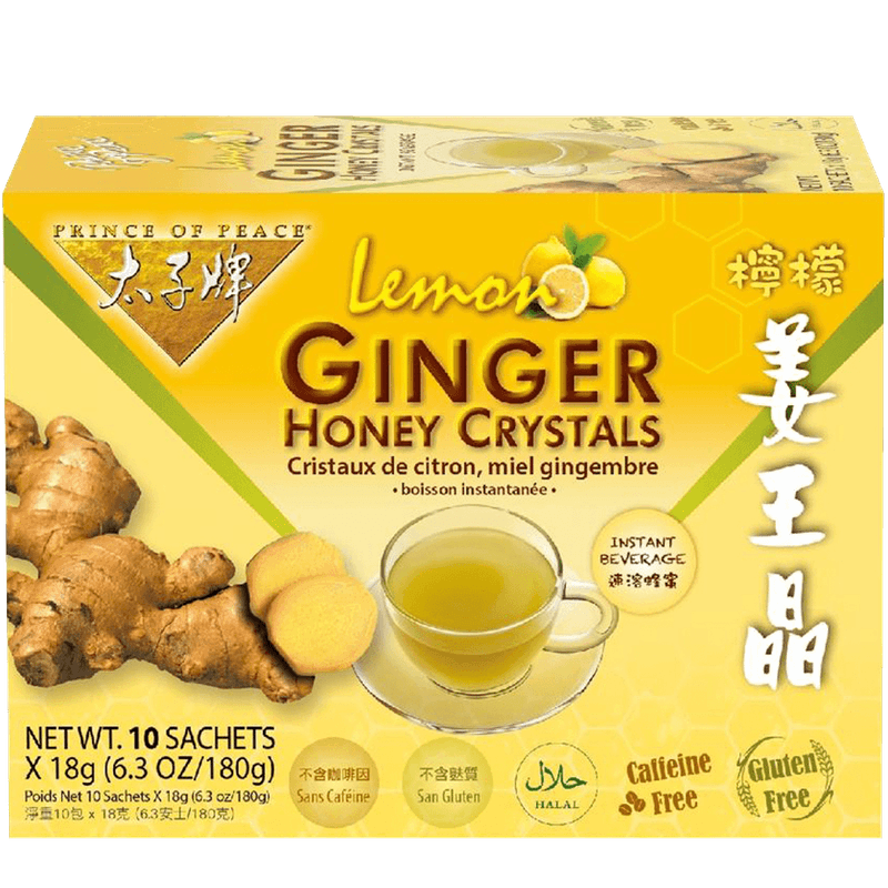 Ginger Honey Crystal Natural Tea Lemon 10ct 6.34oz(180g) - H Mart