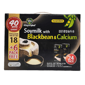 [H Mart Exclusive] Soymilk with Blackbean & Calcium 6.5OZ(190ML) x 24 Pack