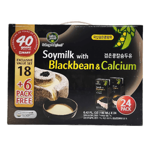 [H Mart Exclusive] Soymilk with Balckbean & Calcium 6.5OZ(190ML) x 24 Pack