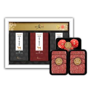 프리미엄 언양식 바싹불고기&담양식 떡갈비 2호 (총3팩1.41kg)