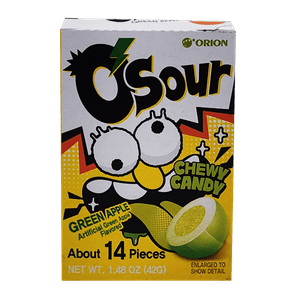 O' Sour Chewing Candy Green Apple 1.48oz(42g)