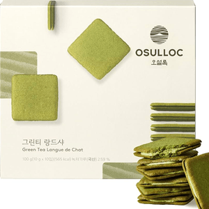 Green Tea Langue De Chat Macha Cookie 10 EA 3.53 Oz (100g)