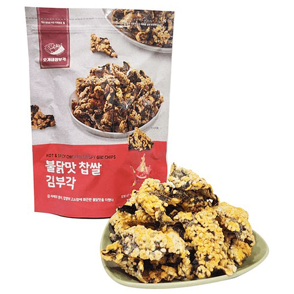 OGANE-GLUTINOUS-RICE---SPICY--BULDAK--SEAWEED-CHIPS-5.29-OZ--150G--30-오가네-불닭맛-찹쌀-김부각