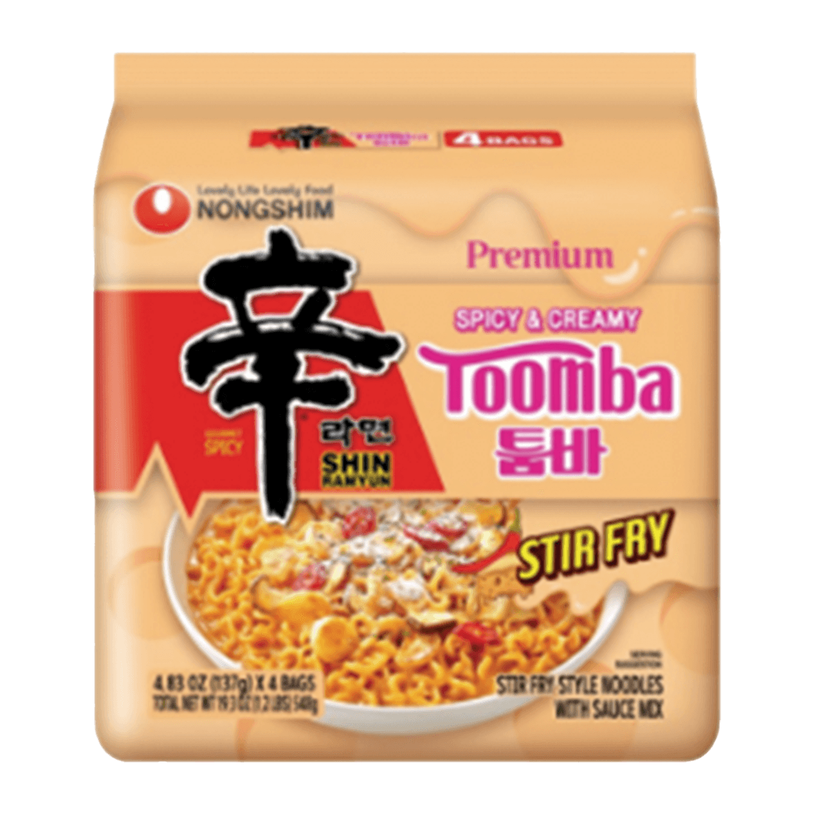 Shin Ramyun Toomba 4.83 Oz (137g) 4 Pack - H Mart