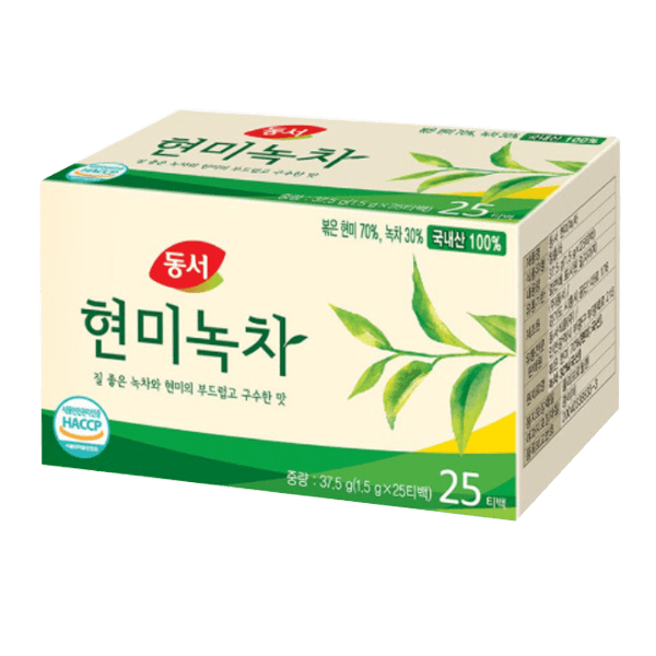 Green Tea with Brwon Rice 25 Tea Bag 1.32OZ(37.5G) - H Mart