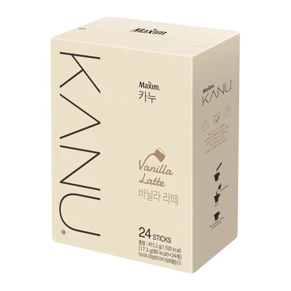Maxim Kanu Vanilla Latte 24 Sticks 14.65 Oz (415.2g) - H Mart