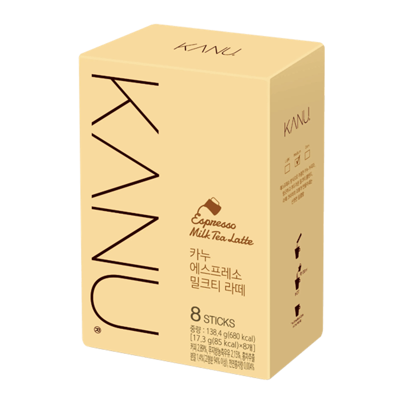 Maxim Kanu Espresso Milk Tea Latte 8 Sticks 4.88 Oz (138.4g) - H Mart
