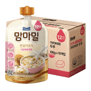 Safe Baby Food Puree Scallop & Tofu 3.52 OZ (100G) x 10 Pack