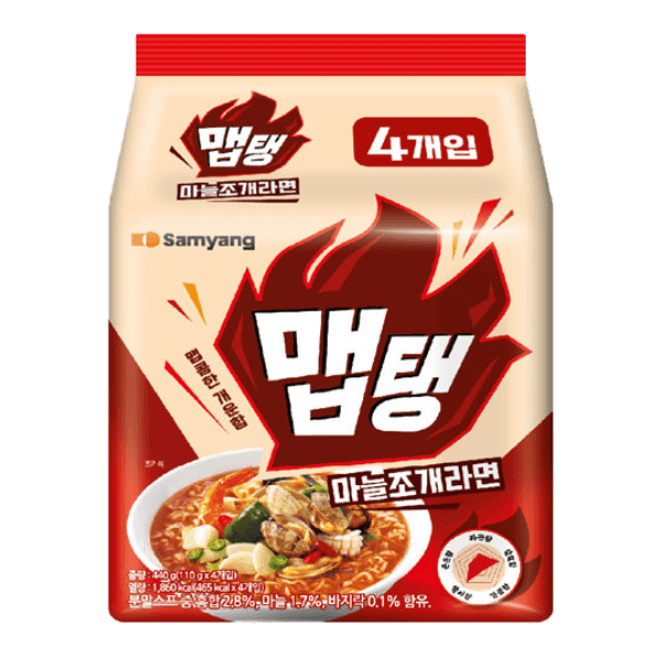 맵탱-마늘-조개-라면-3.88-Oz--110g--X-4-팩