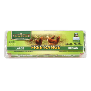 Free Range Large Brown Eggs Grade A 12 Count