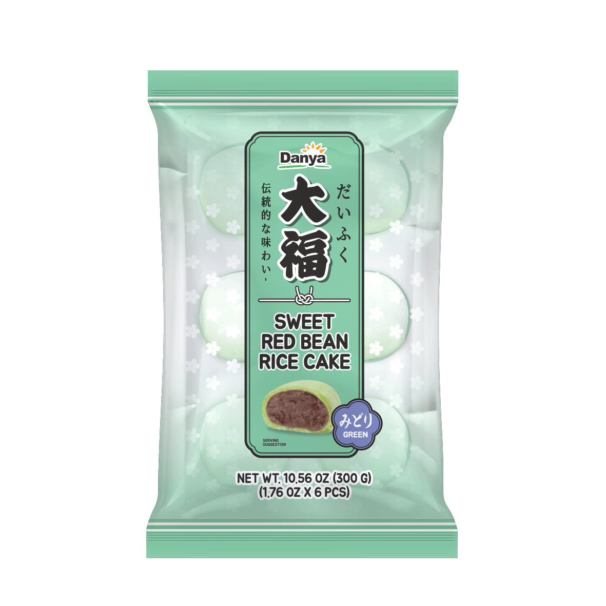 Ddaifuku Mochi 6pc (Green) 10.58oz(300g) - H Mart