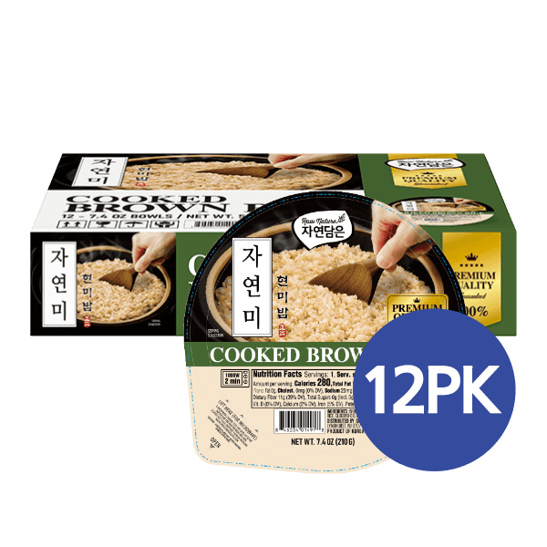 Cooked Brown Rice 7.4oz(210g) 12 Packs - H Mart