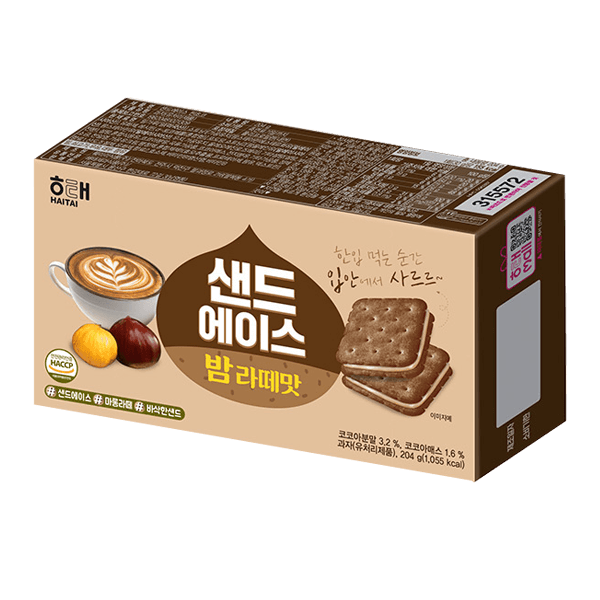 HT-ACE-SAND-MARON-LATTE-7.19OZ-204G--12 -해태-샌드-에이스-밤라떼맛