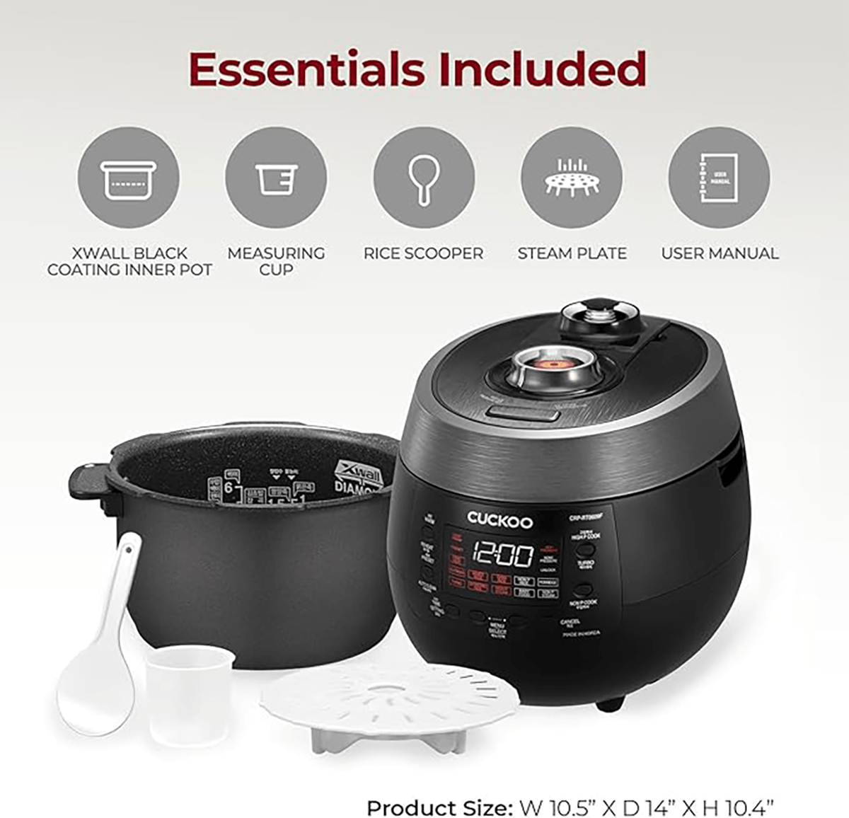 【新品未開封】CUCKOO 炊飯器 ブラック CRP-RT0609FB Electric Pressure Rice Cooker 6 cups Black (CRP-RT0609FB) - H Mart