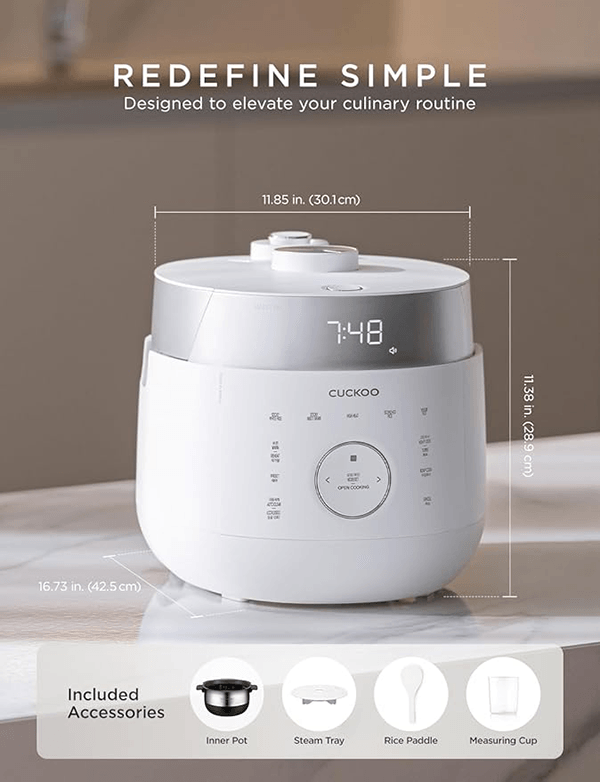 IH Pressure Rice Cooker 10 cups White (CRP-LHTR1009F) - H Mart