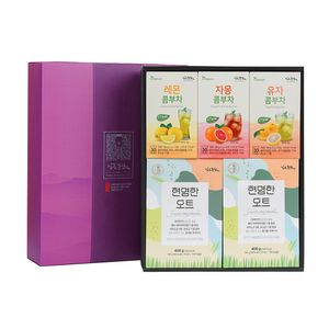 남도농산 프리미엄 선물세트 (새싹보리 귀리선식 20p + 콤부차 3종)