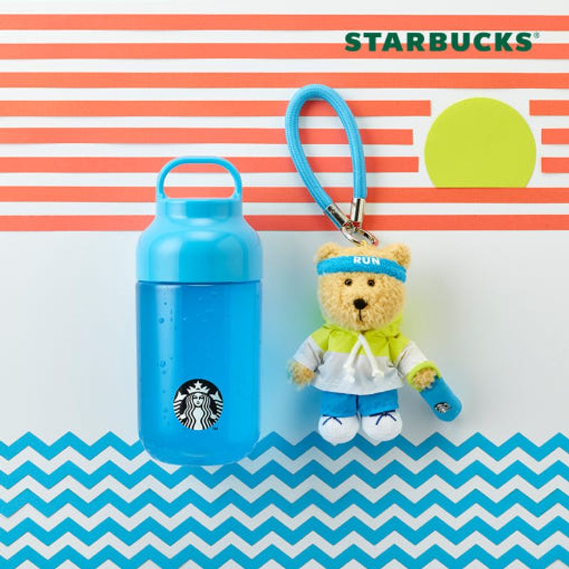 Starbucks☆Active Bottle+Bearista Keychain 430ml Starbucks Korea Active Walking Bottle Bearista Keychain 2025